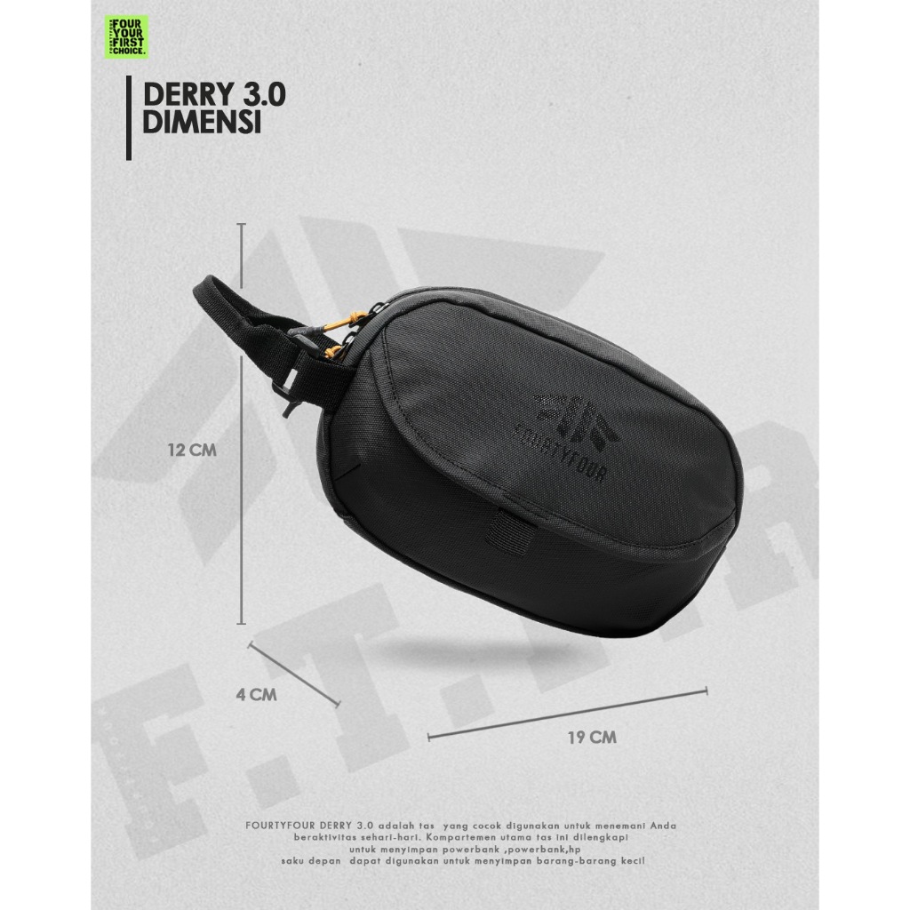 PREMIUM Tas Cluthcbag Pria Wanita Fourtyfour Derry - Tas Tangan Pouch Anti Air