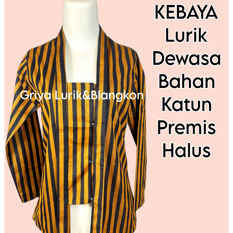 Kebaya wanita Lurik adat Jawa | baju adat Jawa wanita | baju lurik wanita
