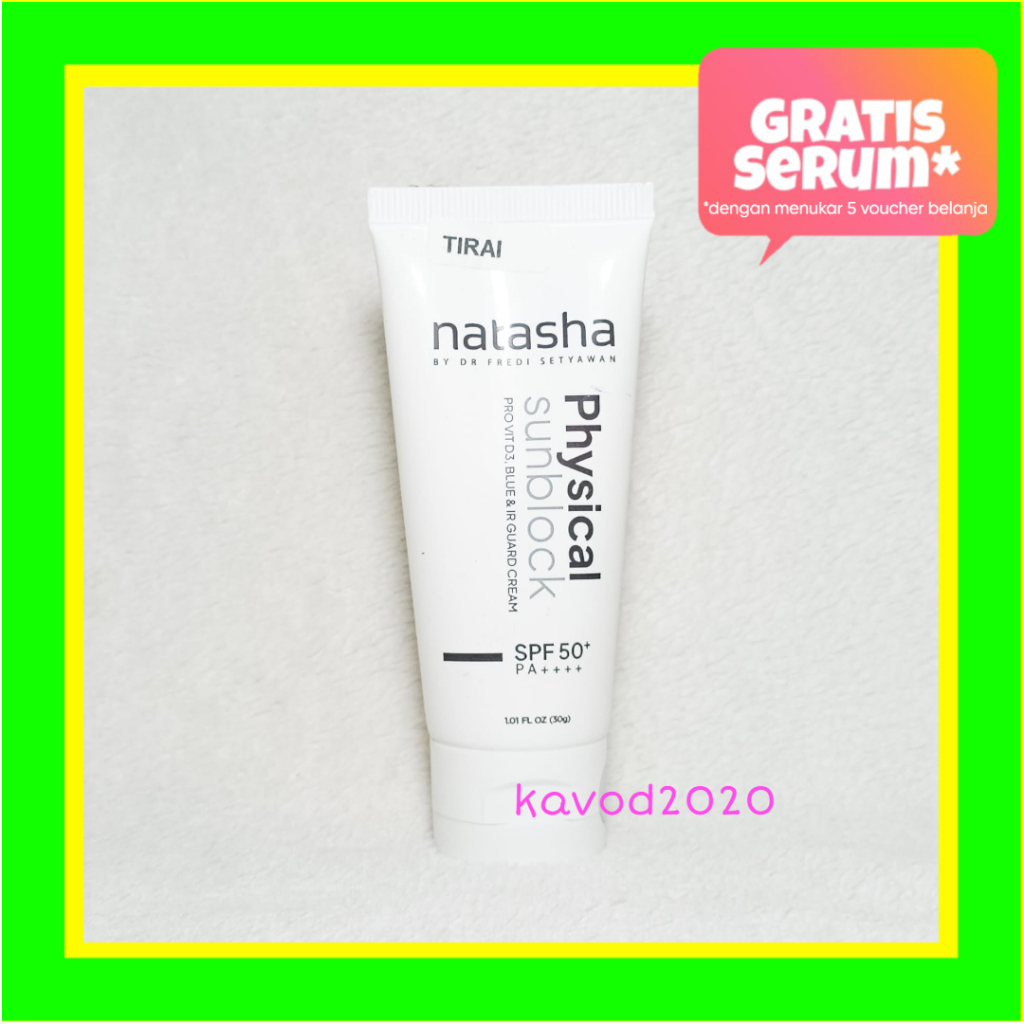SBEDELWEISS Natasha Skin Care Physical Sunblock Edelweiss SPF 50+ PA++++ 30 gram by dr Fredi Setyawa