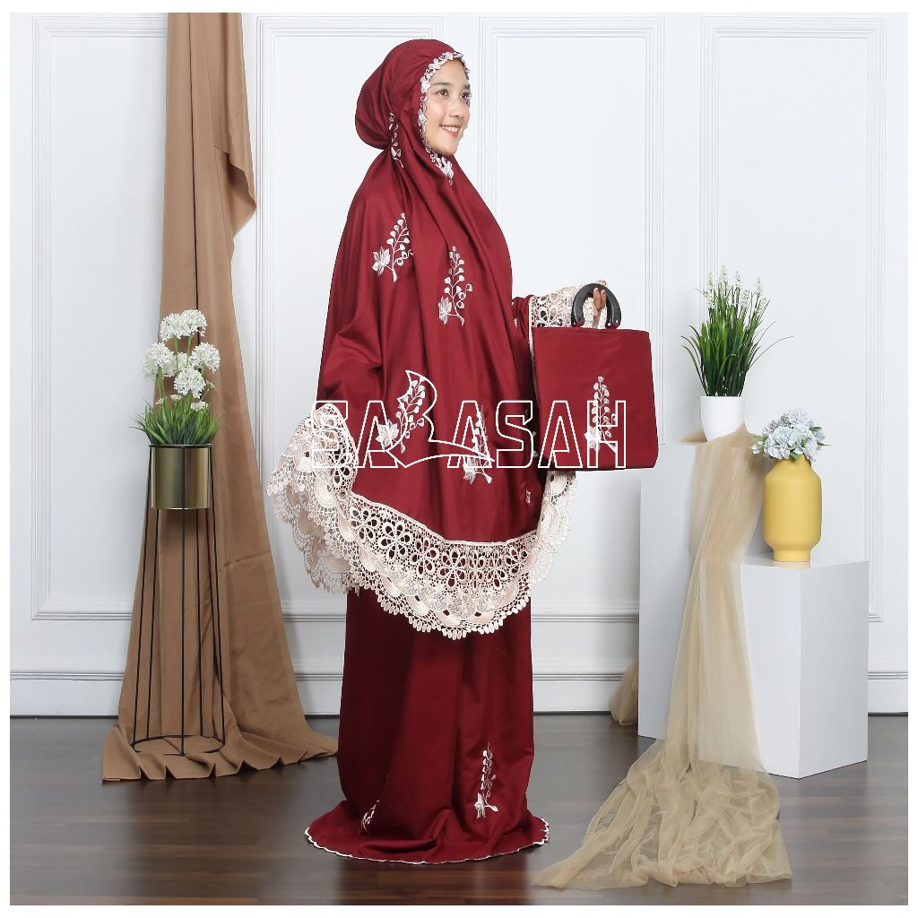 Mukena Bordir Mewah Terbaru 2024 Mukena Dewasa Premium