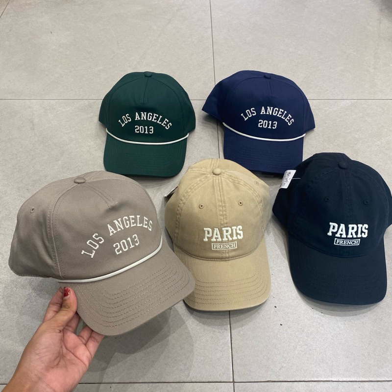 MINISO Romantic Paris Embroidery Baseball cap / Los angeles Baseball cap / topi miniso / topi baseba