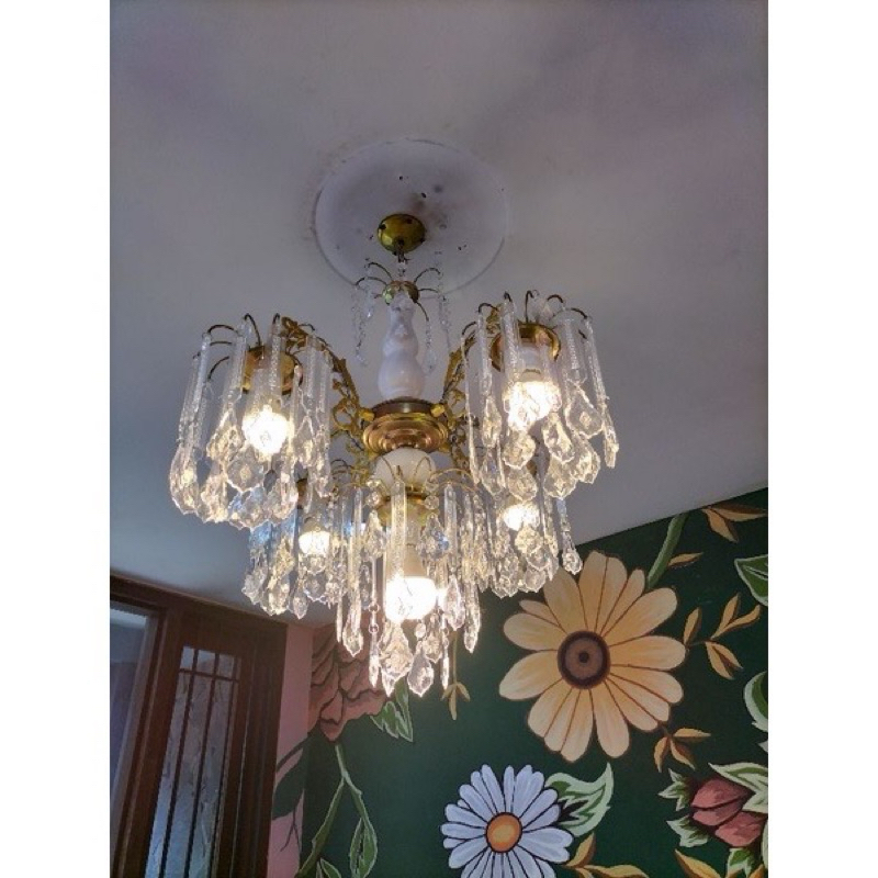 Lampu Hias Gantung Ruang Tamu/Ruang Tengah 4 Cabang 5 Bohlam