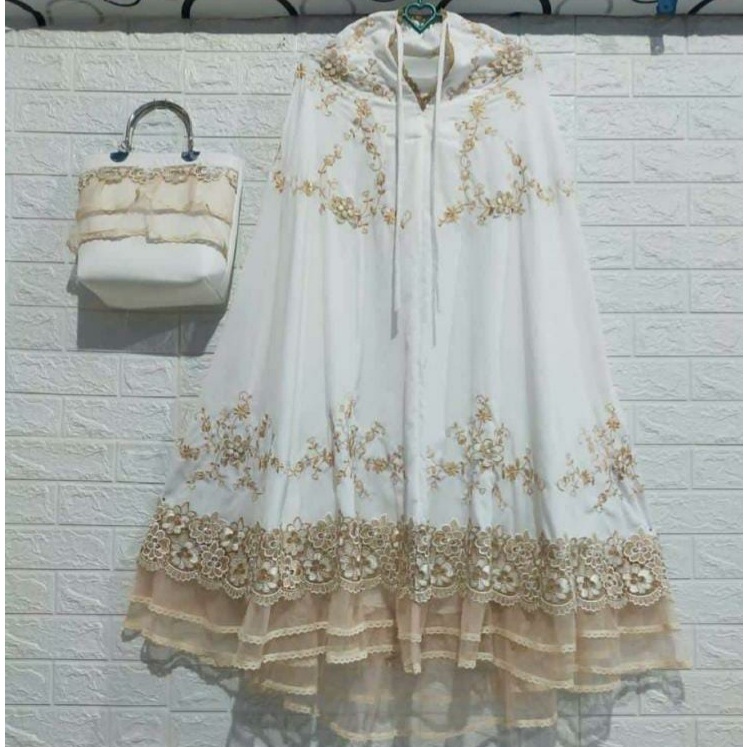 Mukena Mewah Jumbo Bordir Timbul Mewah Mukena Dewasa Terbaru 2024 Bahan Sutra Supersilk