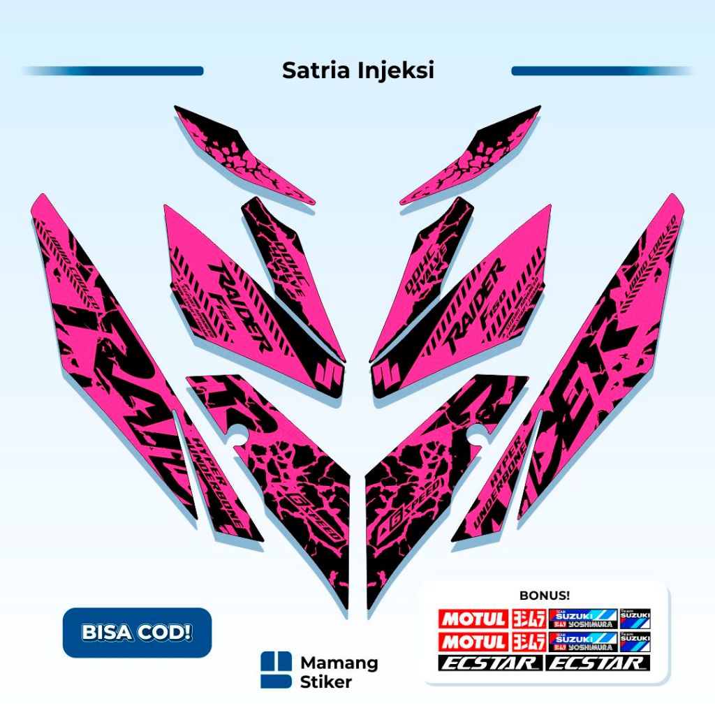 Striping Satria FU Injeksi Variasi (7) F150 R150 Custom Original Raider Aksesoris Api Speed Karbu 20