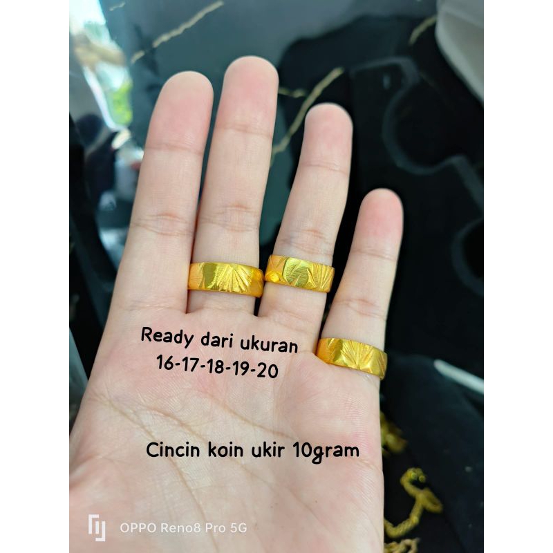 CINCIN KOIN91 UKIR JUMBO MIRIP 10g