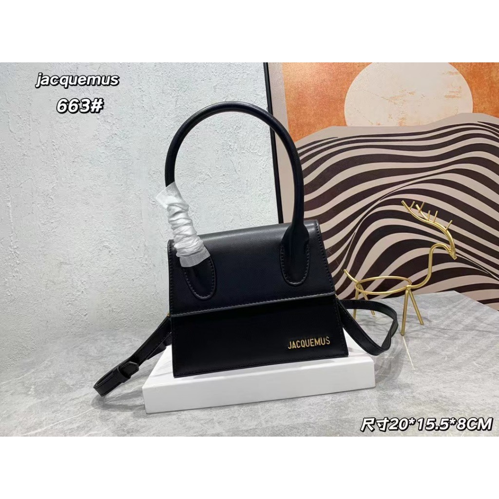 Original plain jacquemus mouth red bag carrying crossbody bag