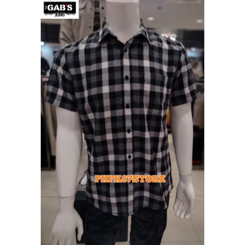 kemeja pendek pria original merek gabs
