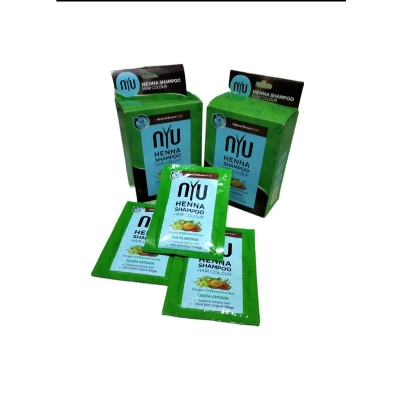 Nyu Henna Shampoo Hair Colour Natural Brown