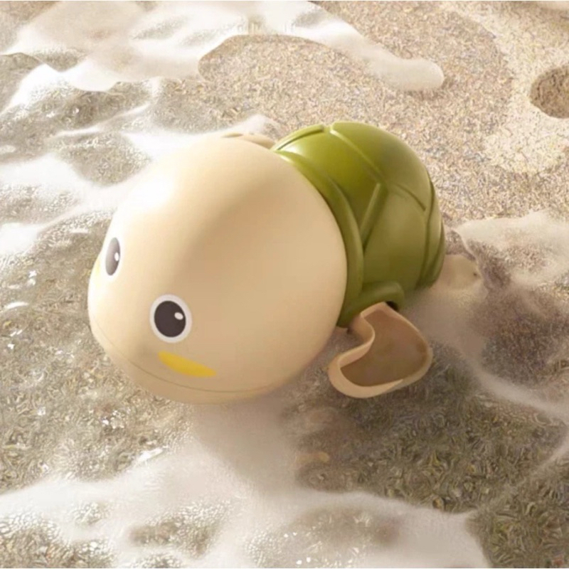 Mainan mandi bayi anak Ikan bergerak Paus Kurakura Penyu air model Berenang diputar Bath toys Mainan