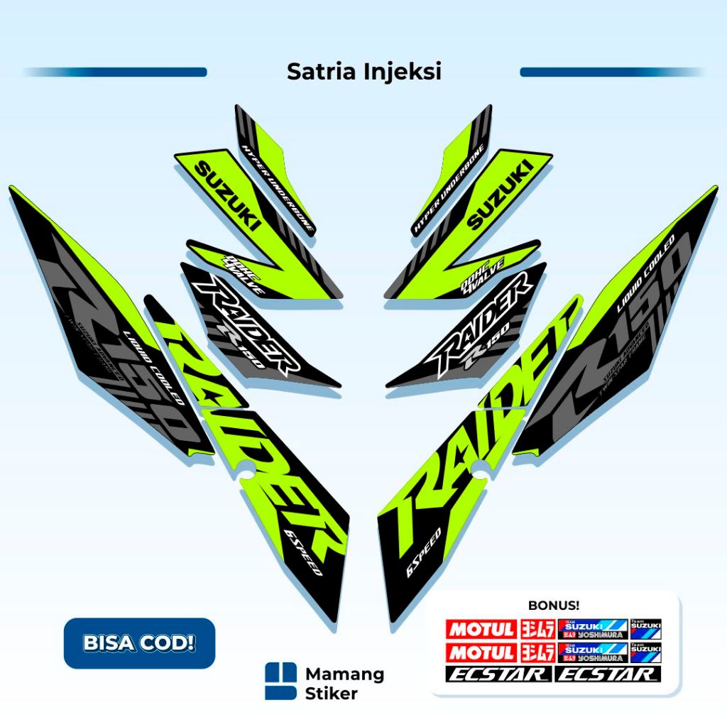 Striping Satria FU Injeksi Variasi (17) F150 R150 Custom Original Raider Aksesoris Api Speed Karbu 2