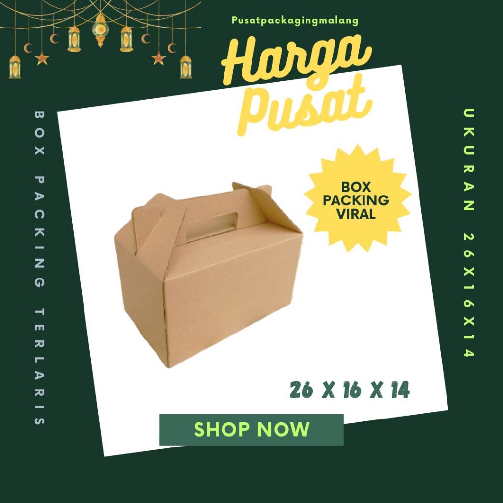 

Kardus Jinjing 26x16x14 Gable Box Dus Parcel Parcking Buah Hampers Kemasan Idul fitri