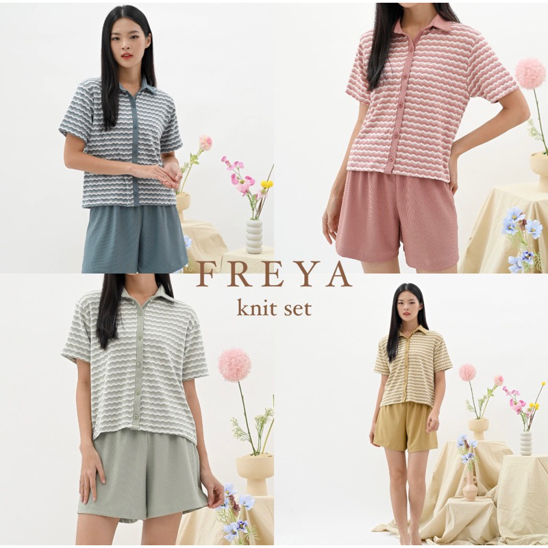 [Dreamee The Label] Freya Knit Set - one set knit celana pendek