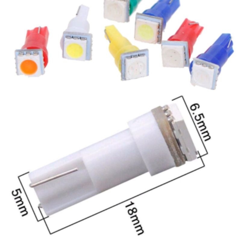 LAMPU SPIDO MOTOR MOBIL T5 LED TANCAP KECIL SPEEDOMETER