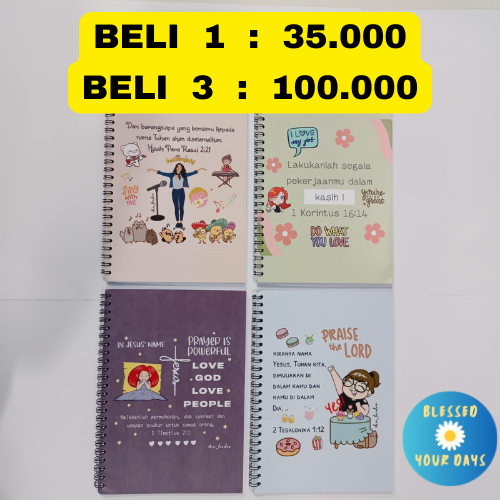 

BUKU NOTES A5 - KISAH PARA RASUL + 1 TIMOTIUS + 1 KORINTUS + 2 TESALONIKA