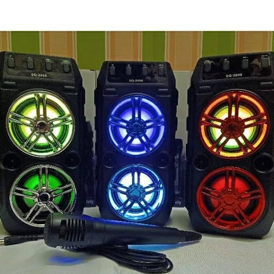 TERMURAH  SQRS 2008 Speaker Bluetooth+ Mic Karaoke Speaker Karaoke SQRS 2008 ~