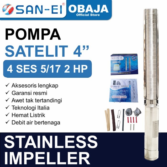 San Ei Pompa Satelit Stainless 4 inch 2 HP San Ei/ Submersible Pump 4" 2 HP