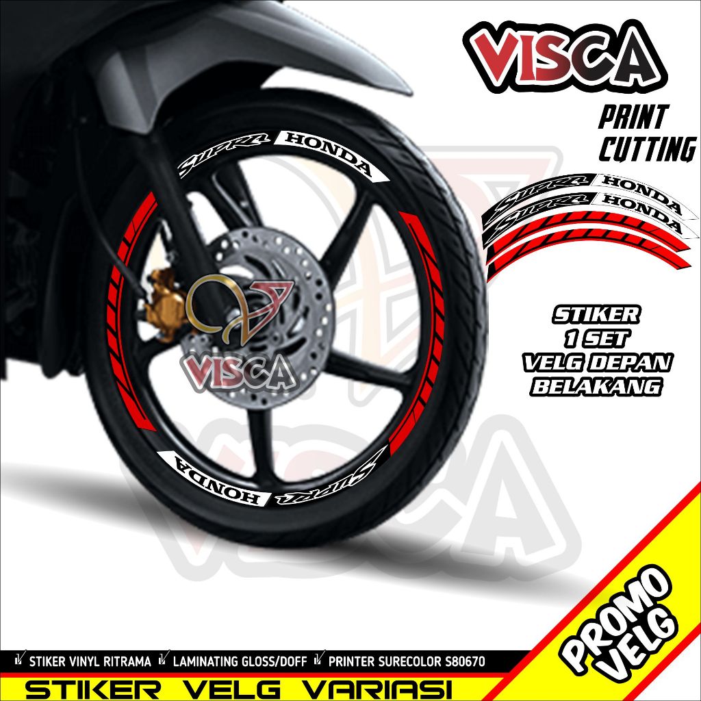 Stiker Velg List Velg Motor Stiker Velg Supra Hitech 2
