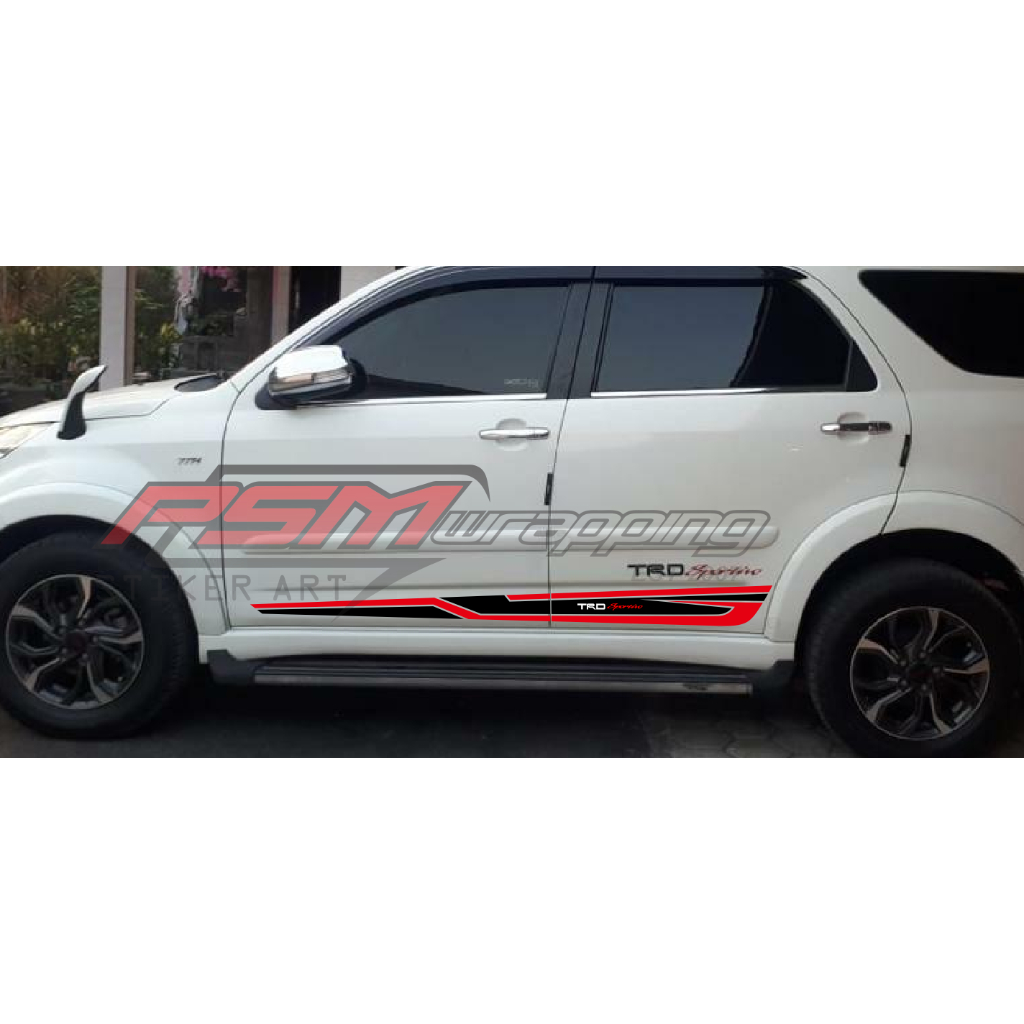 Stiker mobil toyota rush stiker body samping mobil rush stiker striping variasi mobil rush terios