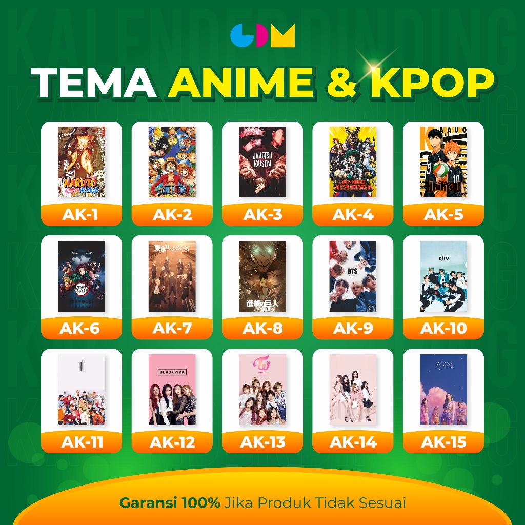 

Kalender 2024 CUSTOM KPOP/BTS - Kalender Dinding Custom KPOP BTS - Kalender Dinding 2024 - Kalender 1 Lembar 12 Bulan - Kalender A3+