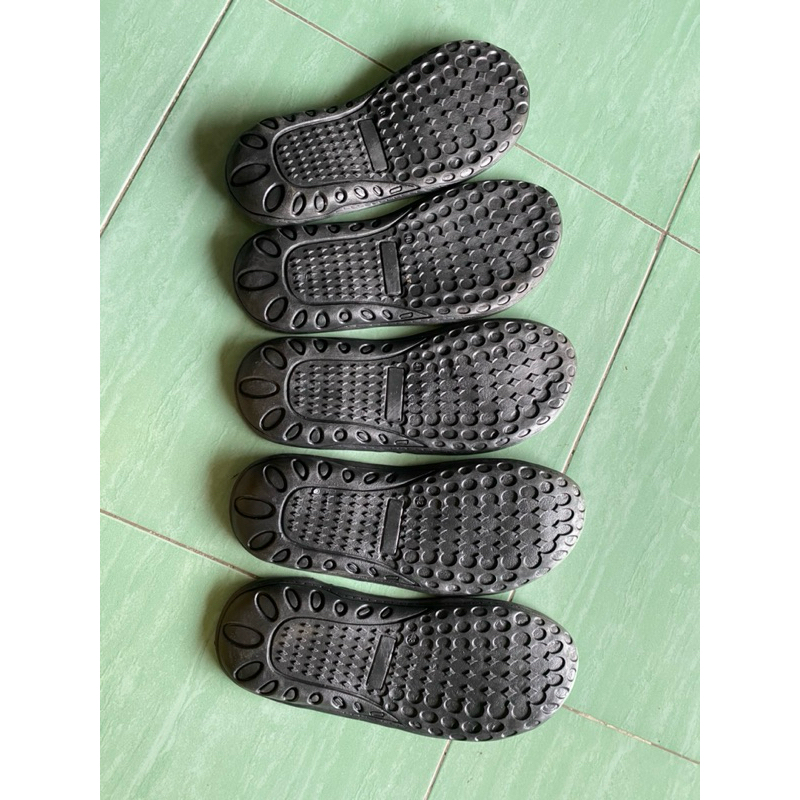 SOL SANDAL PVC ANATOMI HITAM POLOS|SOL SANDAL LAKI/PRIA