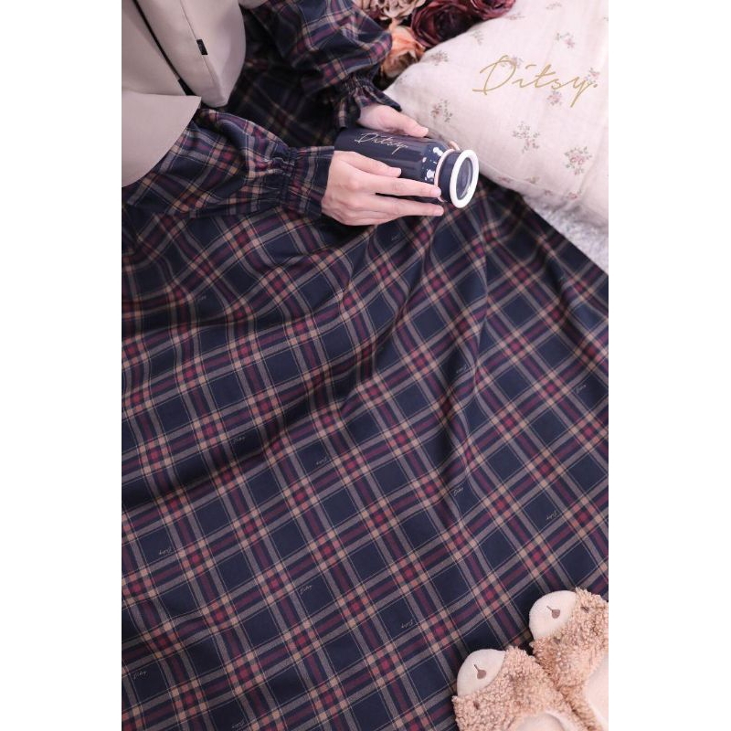 DITSY JANUARI 2024 -  SQUARE MIDNIGHT BLUE NIGHTHOWN SIZE S, M, L, XL BY DITSYOFFICIAL