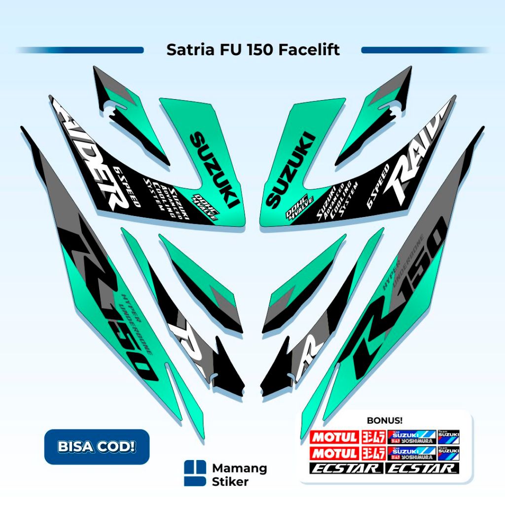 Striping Satria FU Facelift Variasi (5) Custom Tipe S Raider Original SGP Api R 150 R150 F F150 Road