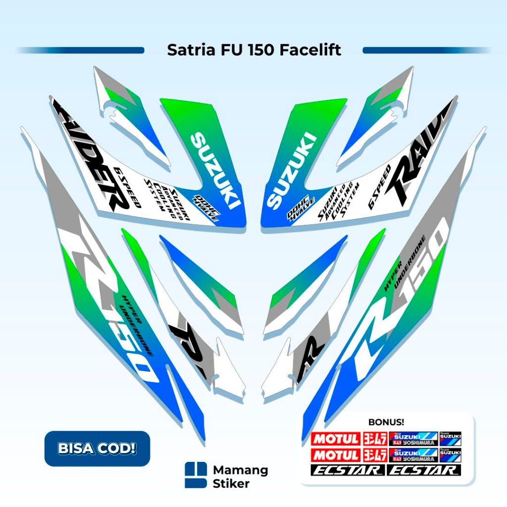 Striping Satria FU Facelift Variasi (8) Custom Tipe S Raider Original SGP Api R 150 R150 F F150 Road