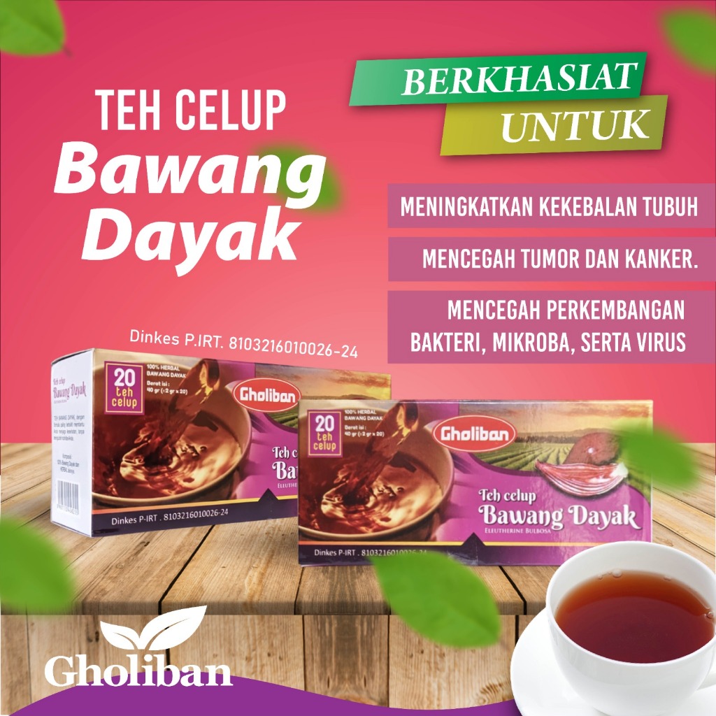 

Teh Celup Isi 20 GHOLIBAN Bawang Dayak Asli Kalimantan Obat Herbal Membantu Mengatasi Masalah Gejal Diabetes Kesehatan Jantung kolesterol jahat dan Menurunkan Gula Darah tingi Hipertensi Kanker Kelenjar--