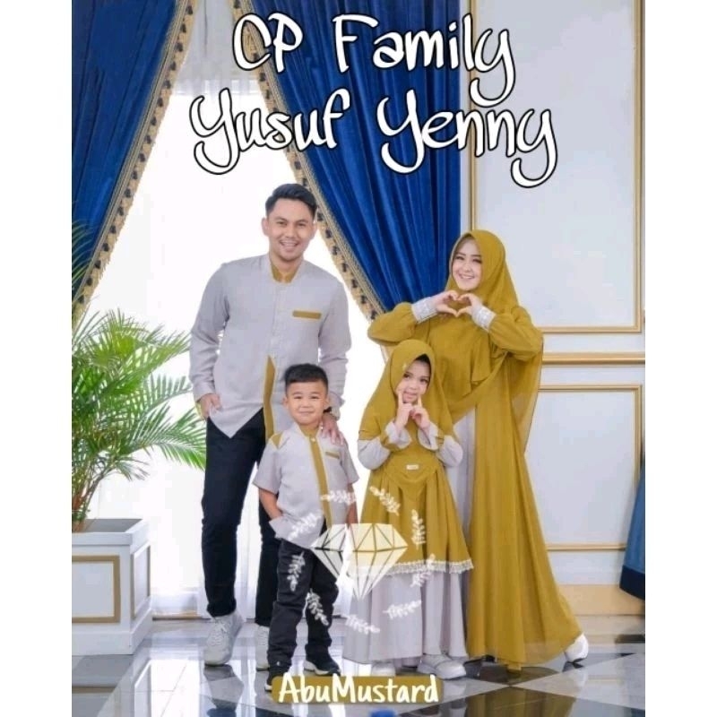 Couple Family Yusuf Yenny Gamis Syari Sarimbit 4In1