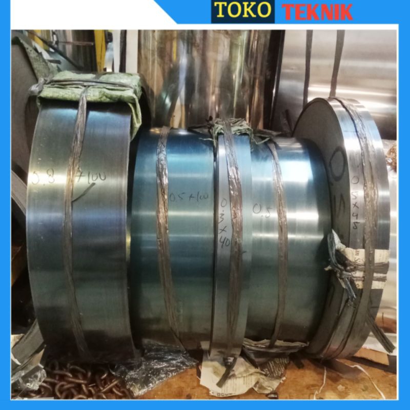 Shim plat baja spring SK5 tebal 1,5 x 150mm x 500m