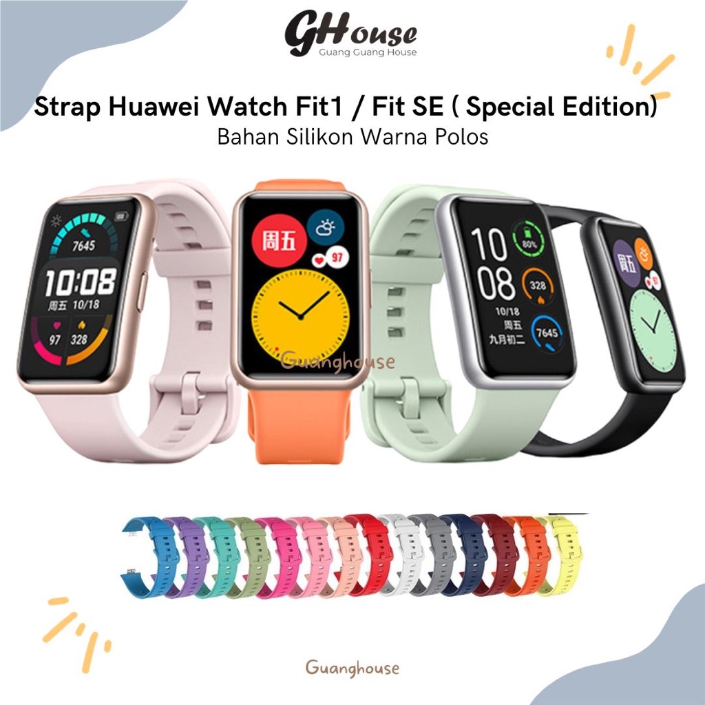 Strap Huawei Watch Fit SE Silikon Tali Jam Huawei Watch Fit / Fit SE Special Edition Bahan Silikon P