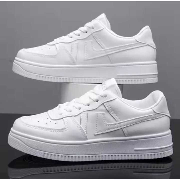 PROMO SEPATU SNEAKER PRIA WHITE SNEAKERS PRIA DAN WANITA KOREAN STYLE SEPATU PUTIH