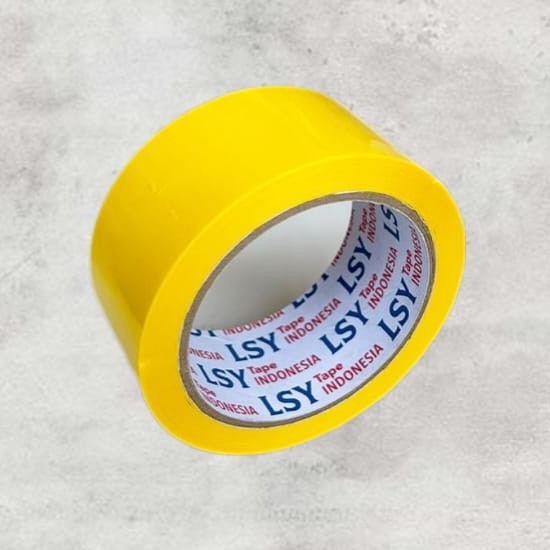

LSY Lakban Kuning 45mm x 80yard Full | Lakan Warna Warni Ketabalan 50mic