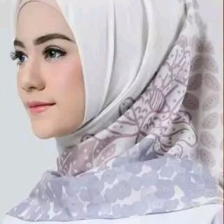 READY STOCK Katia Scarf Grey Creme Kami Idea Voal Tag Besi Kamiidea