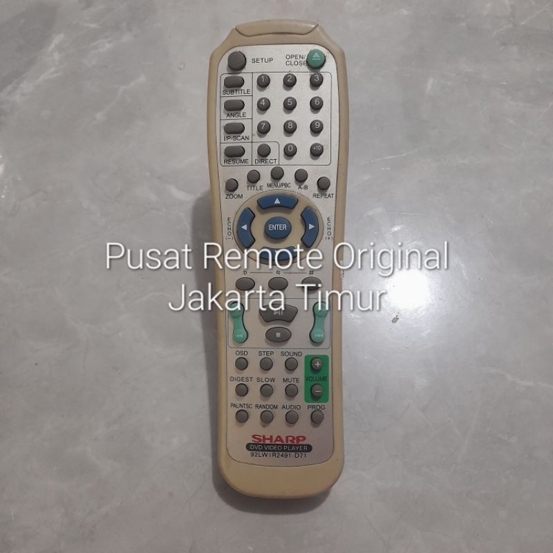REMOTE REMOT DVD PLAYER SHARP 92LWIR2491-D71 ORIGINAL