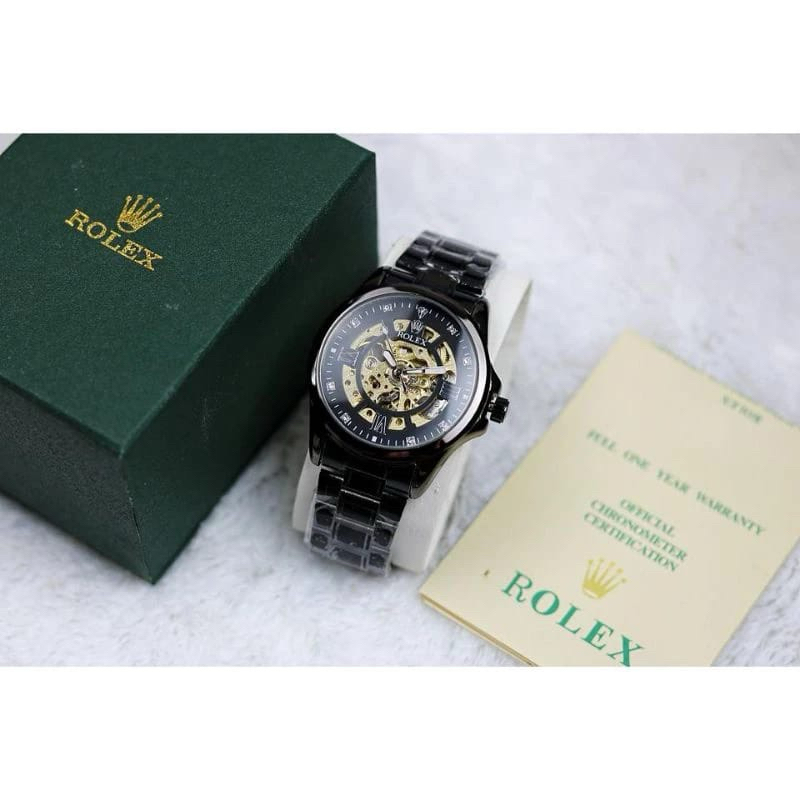 Promo Jam Tangan Pria Rolex Automatic Premium Elegan Anti Air Free Box
