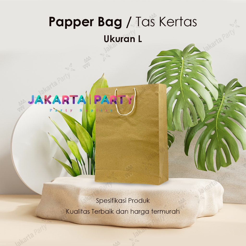 

Papper bag polos size M / paperbag polos coklat / shopping bang polos