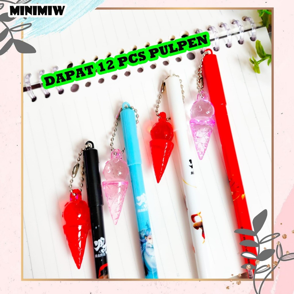 

SELUSIN (12 PCS) PULPEN ES KRIM KRISTAL ANIME API (NE-ZHA) PEN GANTUNGAN TINTA GEL BOLPOIN SOUVENIR ANAK SUVENIR KADO PORTABLE MURAH TERMURAH COD