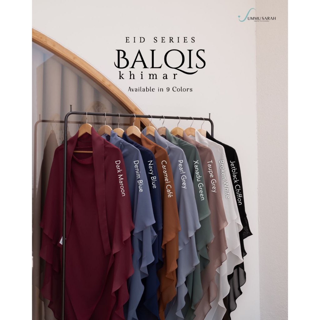 French Khimar FK Balqis series 2 Layer Chiffon Hareer Silk/ Siffon Silky/ Siffon Arab | UMMU SARAH