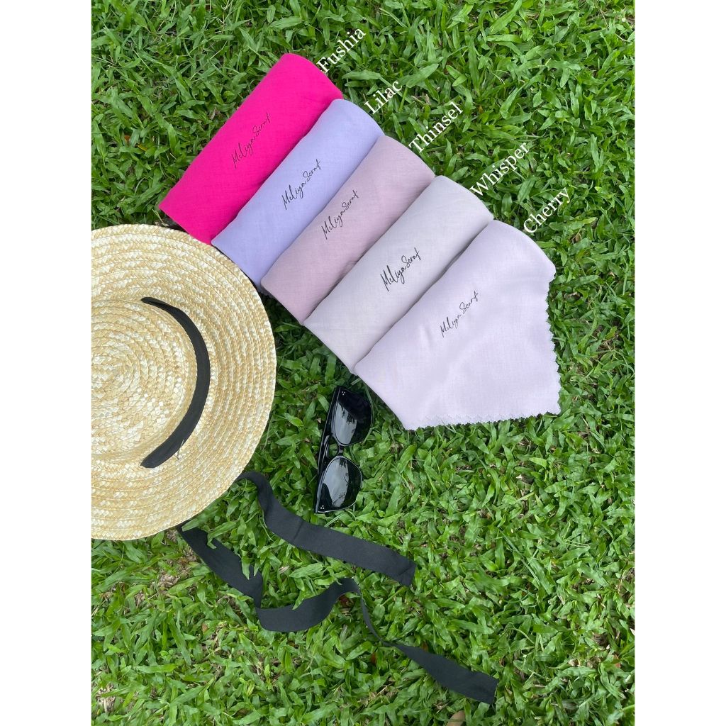 HIJAB SEGI EMPAT POLOS  PLAIN SCARF MELIYA MARVEL UKURAN 130X130CM JILBAB PREMIUM POLOS STYLE