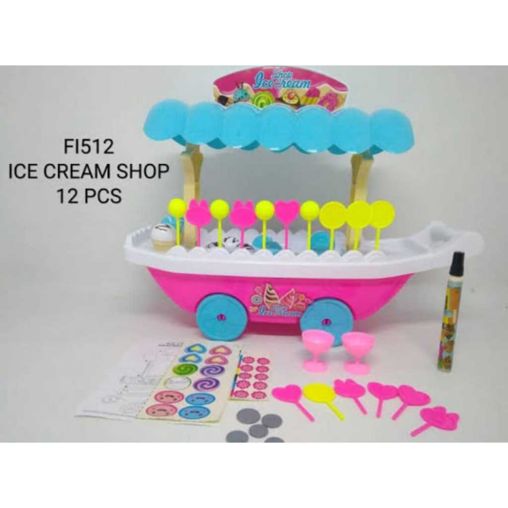 mainan anak troli es krim besar