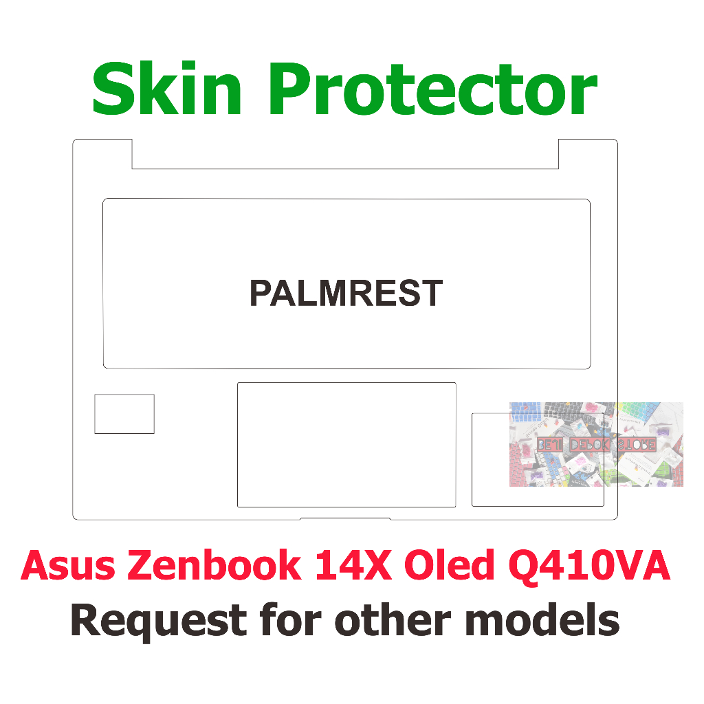 Asus Zenbook 14X Oled Q410VA Skin Guard Garskin Protektor