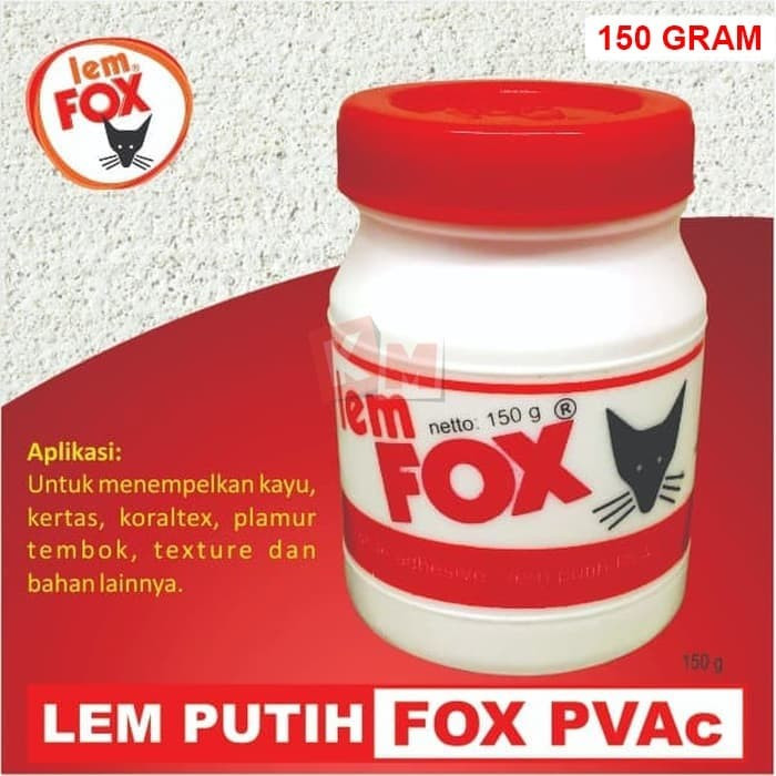 

LEM FOX PUTIH 150GR/LEM PUTIH FOX PVAC/LEM SERBAGUNA FOX