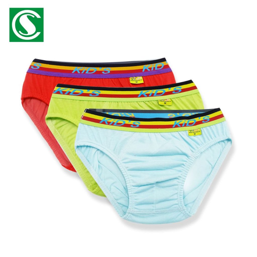 Sici Busana - ( 3 Pcs ) Celana Dalam Anak Agree Karet Boxer CD AG 101KL | Size M-XXL
