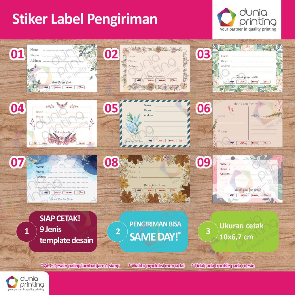 

Stiker Label Pengiriman - ukuran 10x6.7 cm- READY STOCK