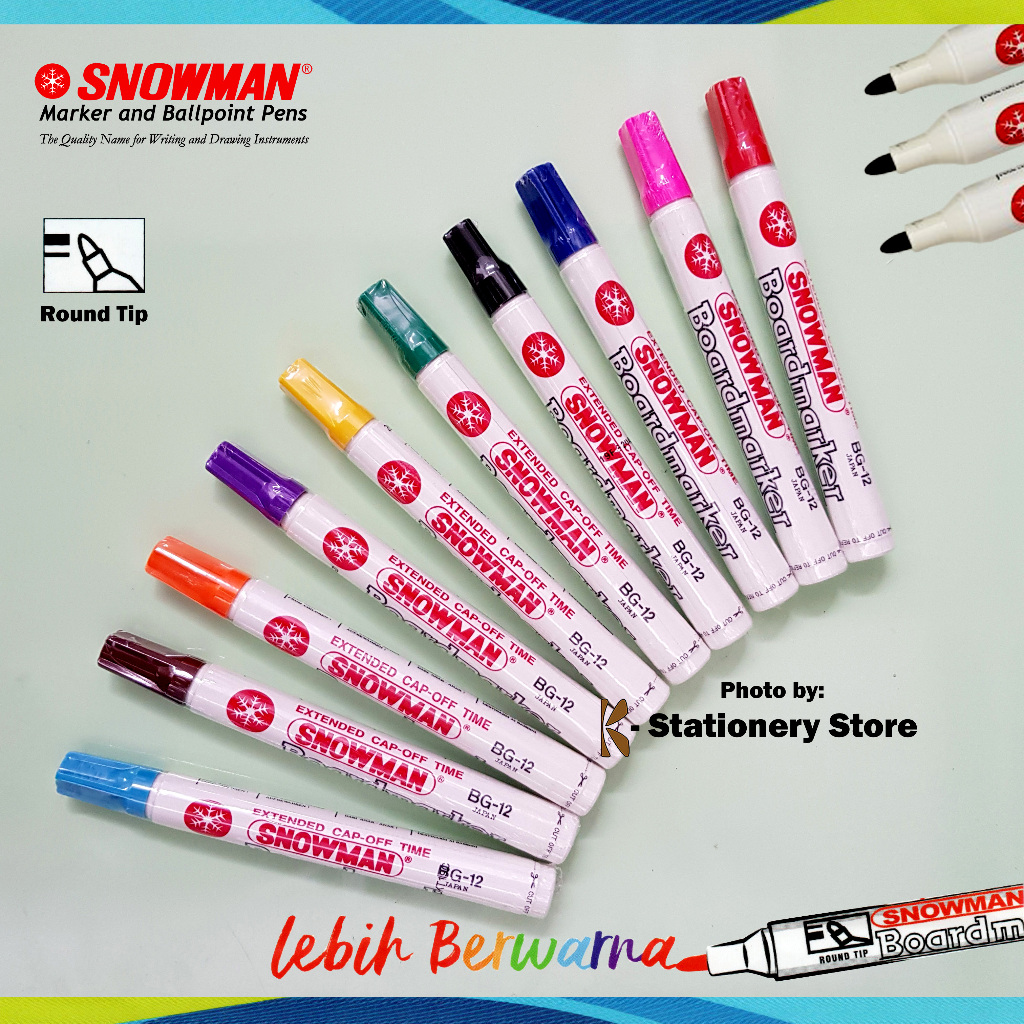 

[ Non - Permanent ] Snowman Spidol Papan Tulis / Original Whiteboard Marker