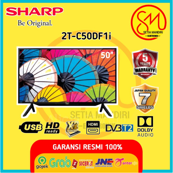 [KARGO]SHARP 2T-C50DF1i LED TV 50 Inch FHD Easy Smart Digital USB HDMI WiFi