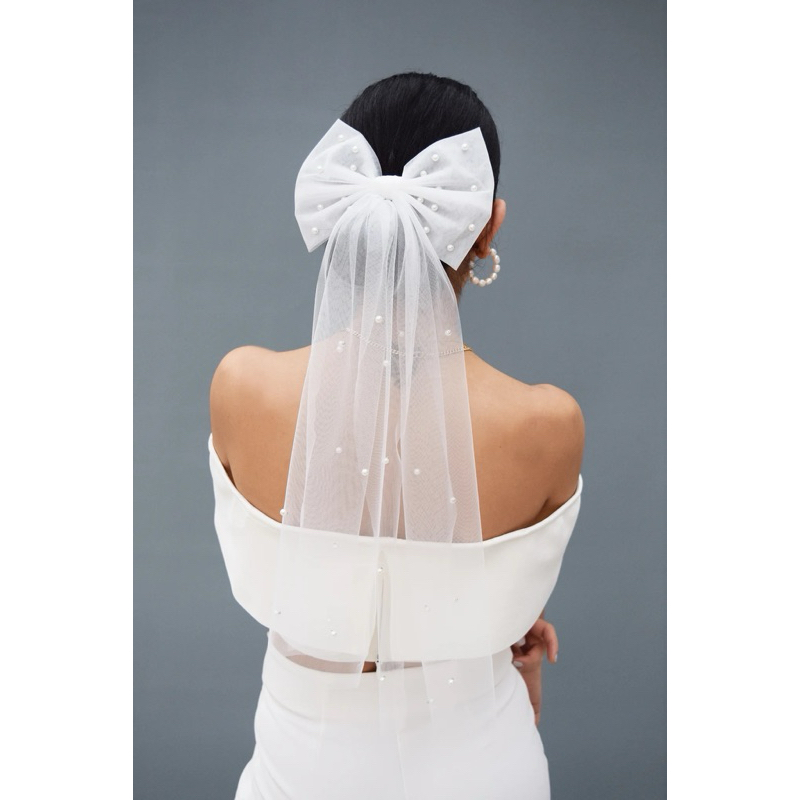 [MOANA] Ribbon veil, bow hairpin, bow knot, ribbon hair, veil pita