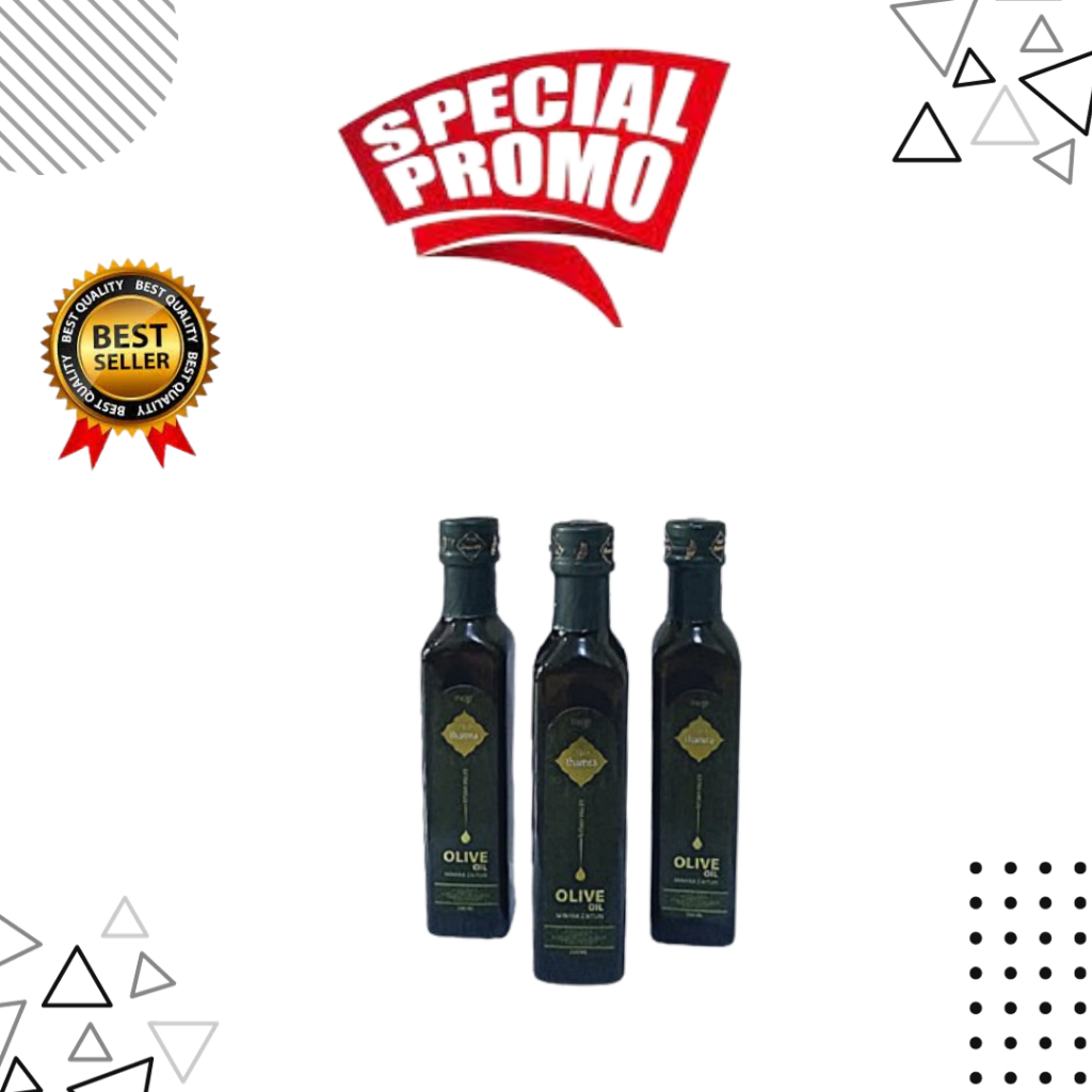 Terbaru THAMRA Olive Oil Evoo TOP QUALITY 250 ML |Minyak Zaitun Asli TURKI
