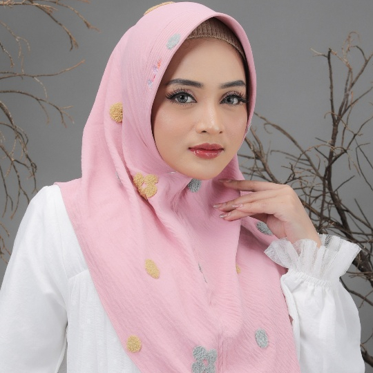 HIjab Instan Cantik Motif Polkadot Bergo Lucu Ariana Linalivia